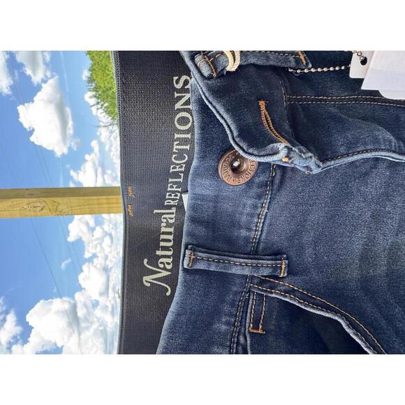 Natural Reflections Women's Dark Denim Jeans- Ab Slimmer- Size 6 - Picture 2 of 8